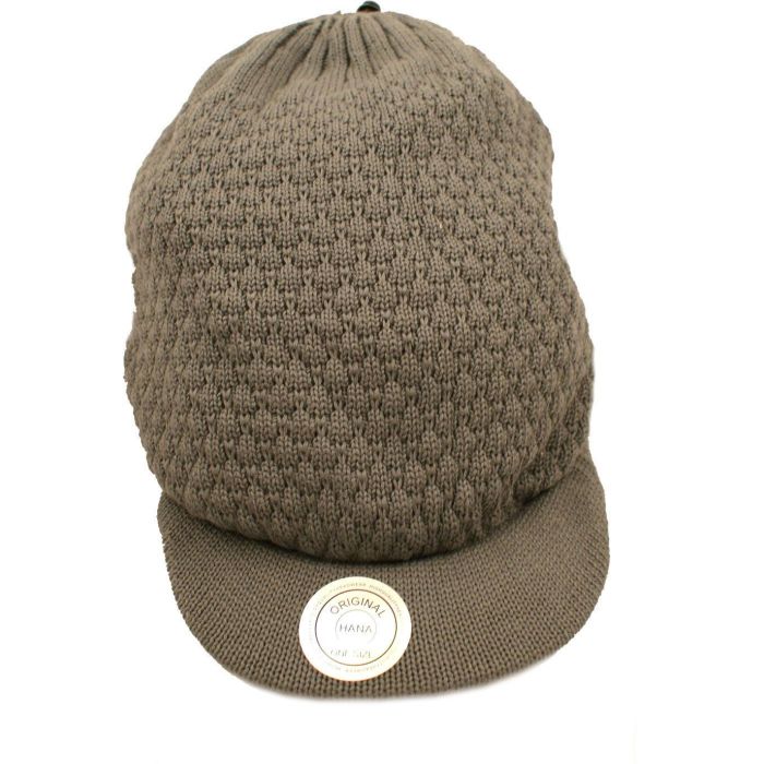 Extra Large Knitted Peaked Rasta Hat