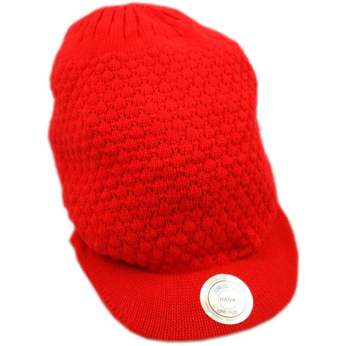 Extra Large Knitted Peaked Rasta Hat