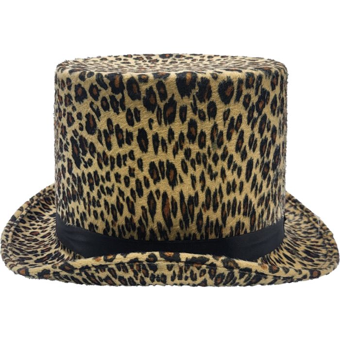 Fancy Leopard PVC Top Hat