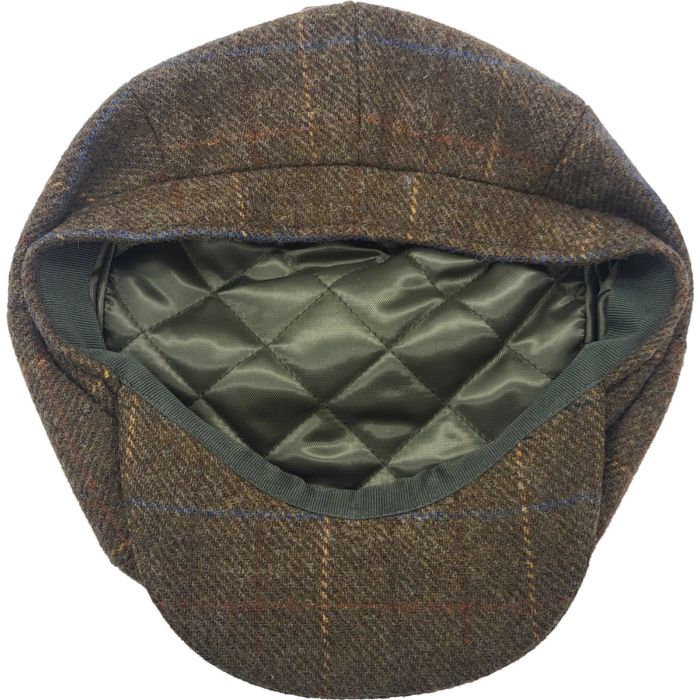 Wool Checked Newsboy Cap
