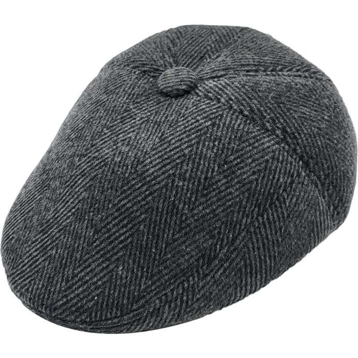 Winter Newsboy Flat Cap With Ear Flaps
