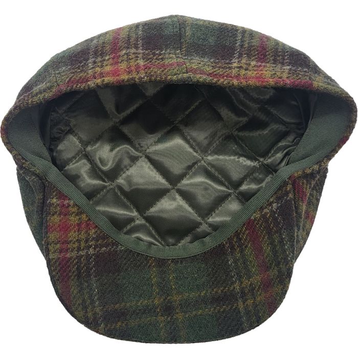 Green Checked Newsboy Cap