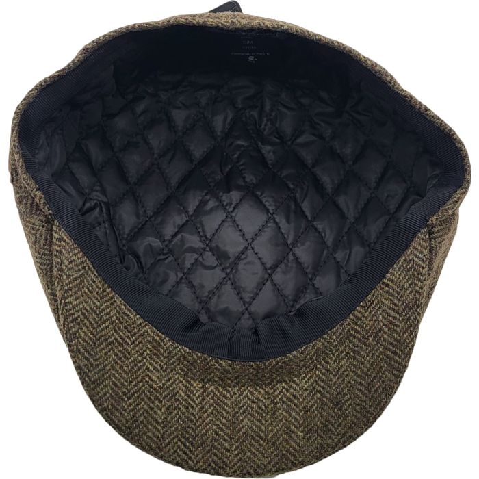 Classic Herringbone Wool Newsboy Cap