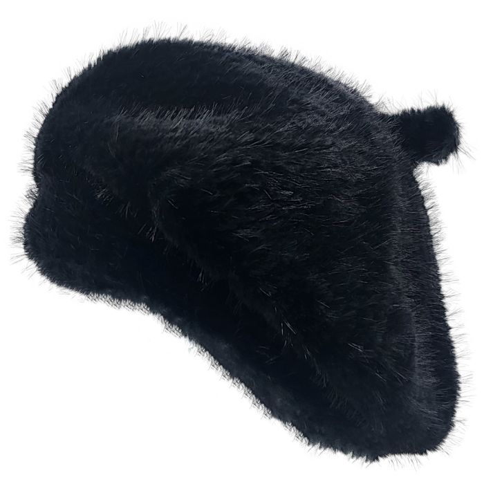 Womens Faux Fur Beret