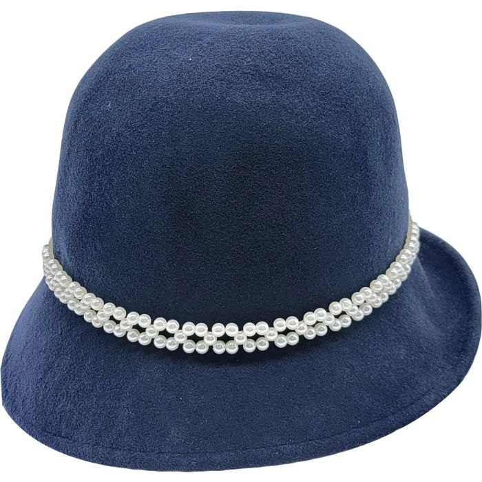Womens Wool Felt Cloche Hat