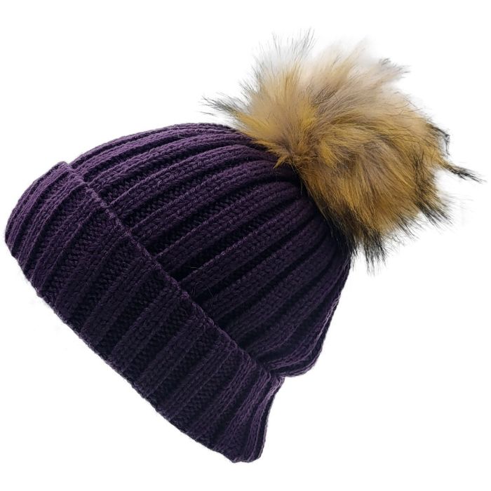 Classic Knitted Beanie with Detachable Pompom