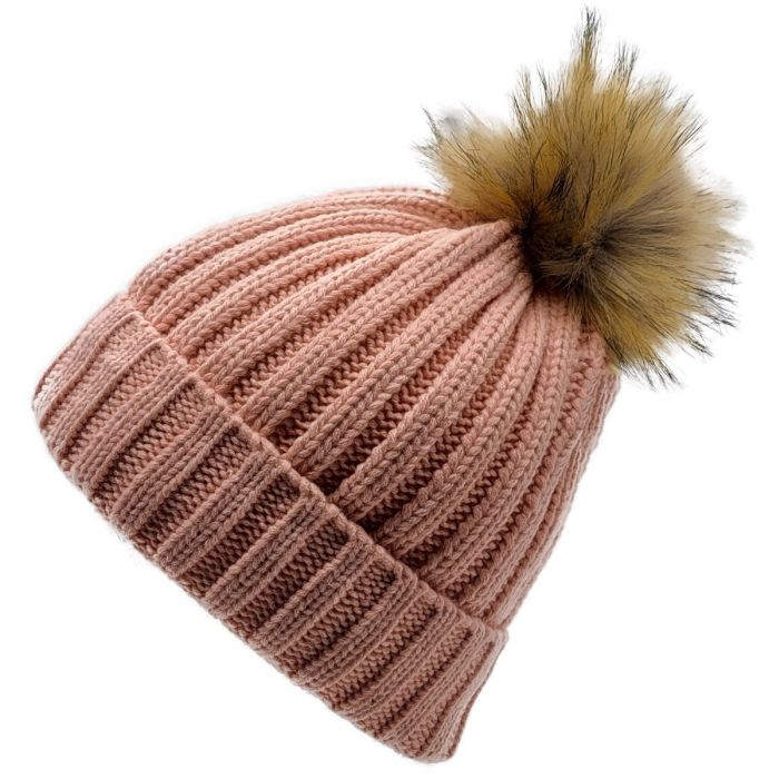 Classic Knitted Beanie with Detachable Pompom
