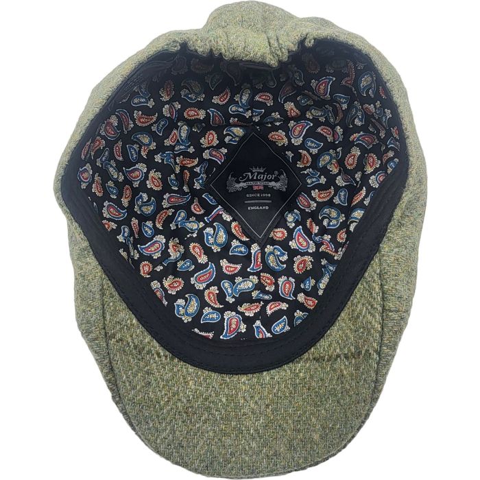 Herringbone Tweed 6 Panel Flat Cap