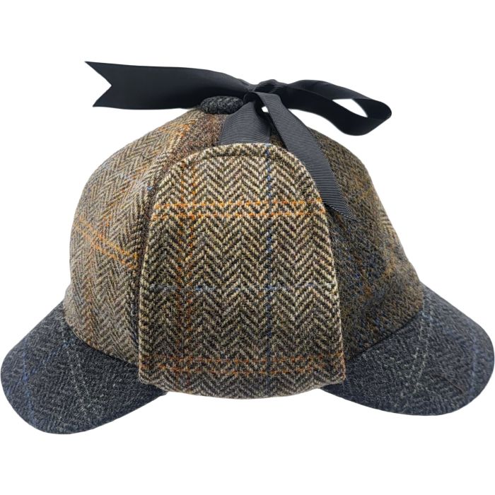 Patchwork Tweed Deerstalker Sherlock Holmes Hat