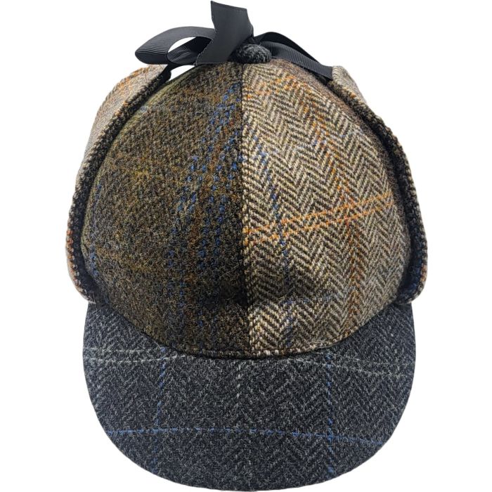 Patchwork Tweed Deerstalker Sherlock Holmes Hat