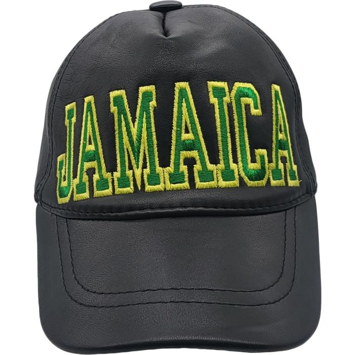 Genuine Leather 'JAMAICA' Baseball Cap