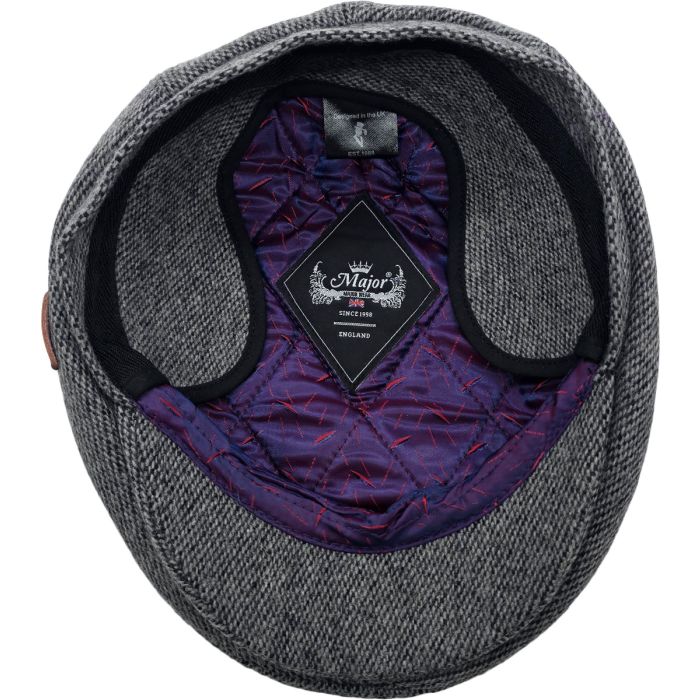 Plain Color Flat Cap with Ear Flaps