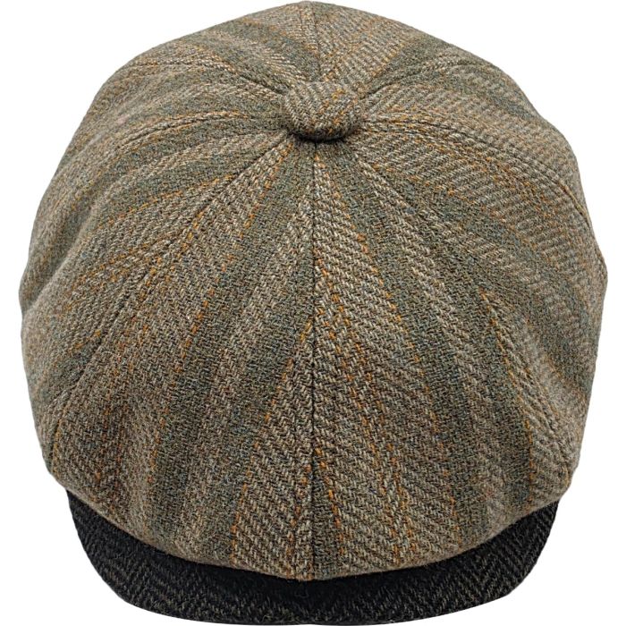 Herringbone Wool Blend Newsboy Cap