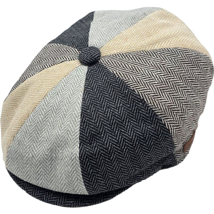 Patchwork Eight Panel Newsboy Cap