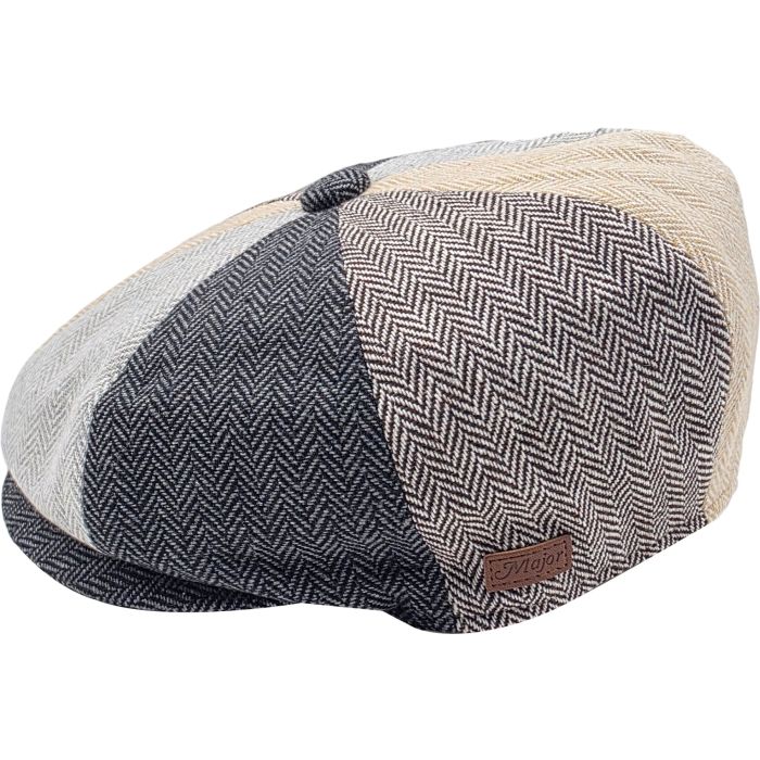 Patchwork Eight Panel Newsboy Cap