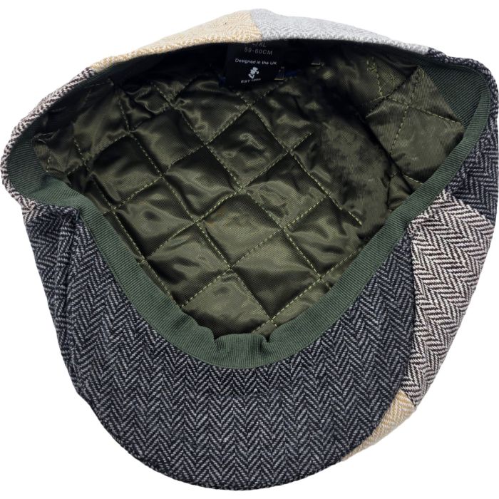 Patchwork Eight Panel Newsboy Cap