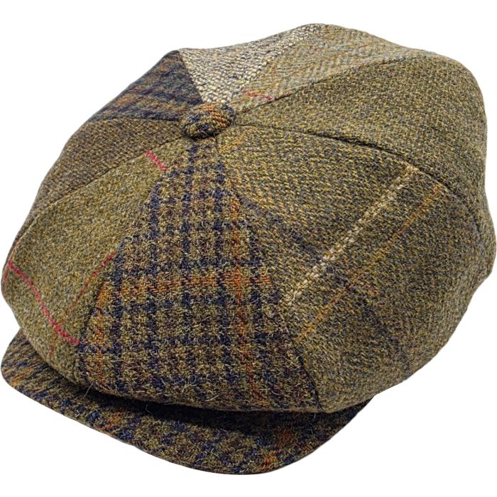 Patchwork Eight Panel Newsboy Cap