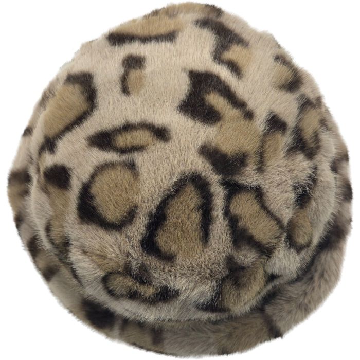 Soft Faux Fur Leopard Print Bucket Hat