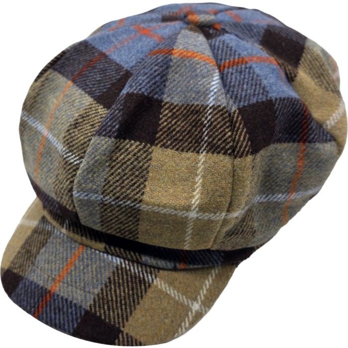 Women’s Checked Tweed Newsboy Cap