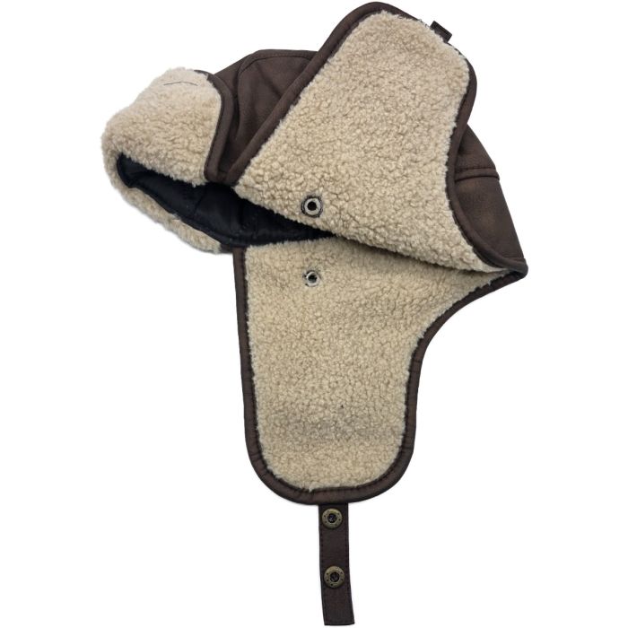 Faux Leather Trapper Hat