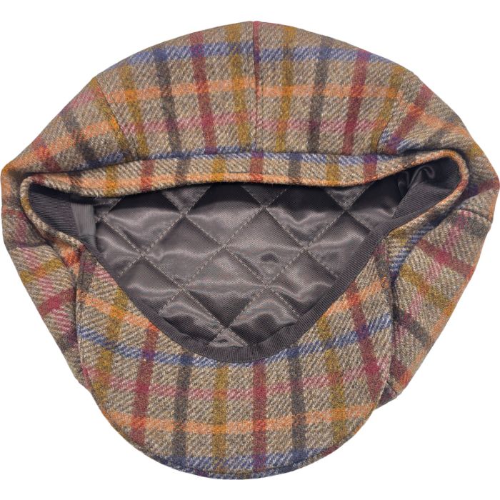 Multi-Coloured Wool Tweed Newsboy Cap