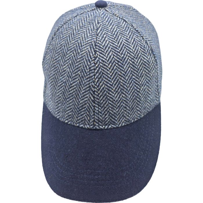 Wool Blend Baseball Cap with Suede Peak