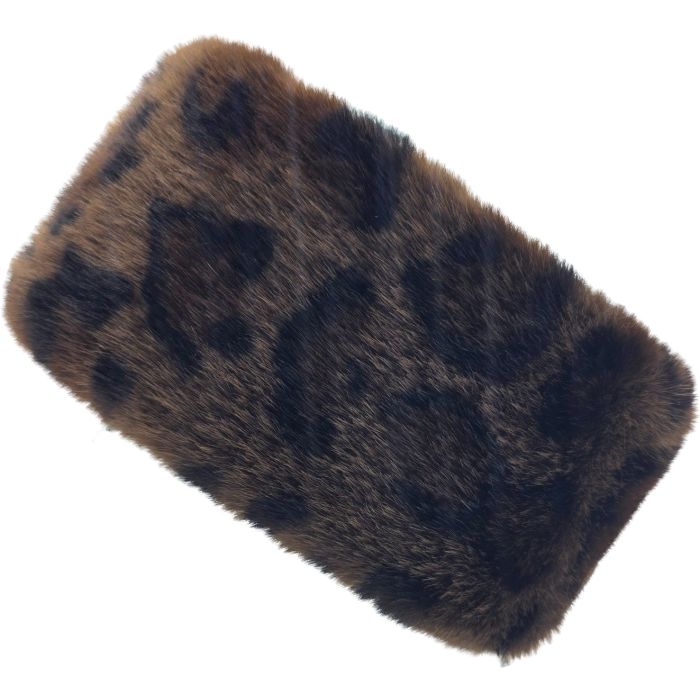 Soft Faux Fur Leopard Headband