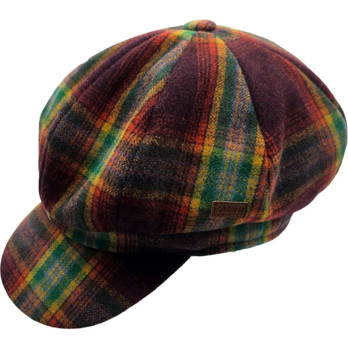 Women’s Multicolour Checked Newsboy Cap