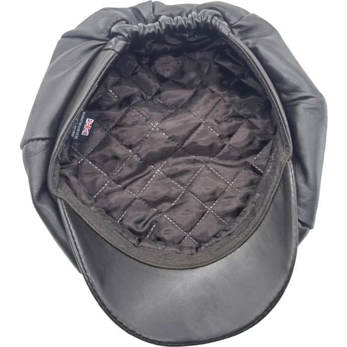 Classic Leather Newsboy Cap