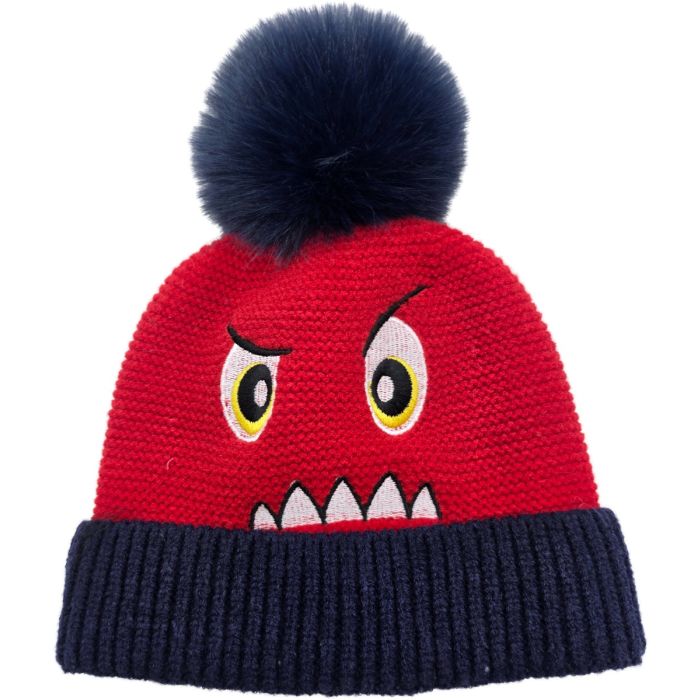 Knitted Monster Face Beanie Hat