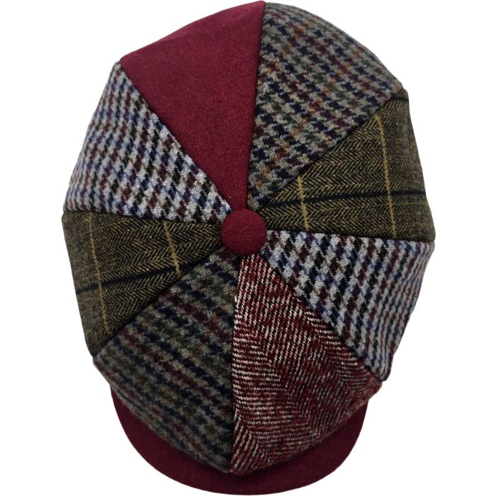 Patchwork Multi-Colour Eight Panel Newsboy Cap