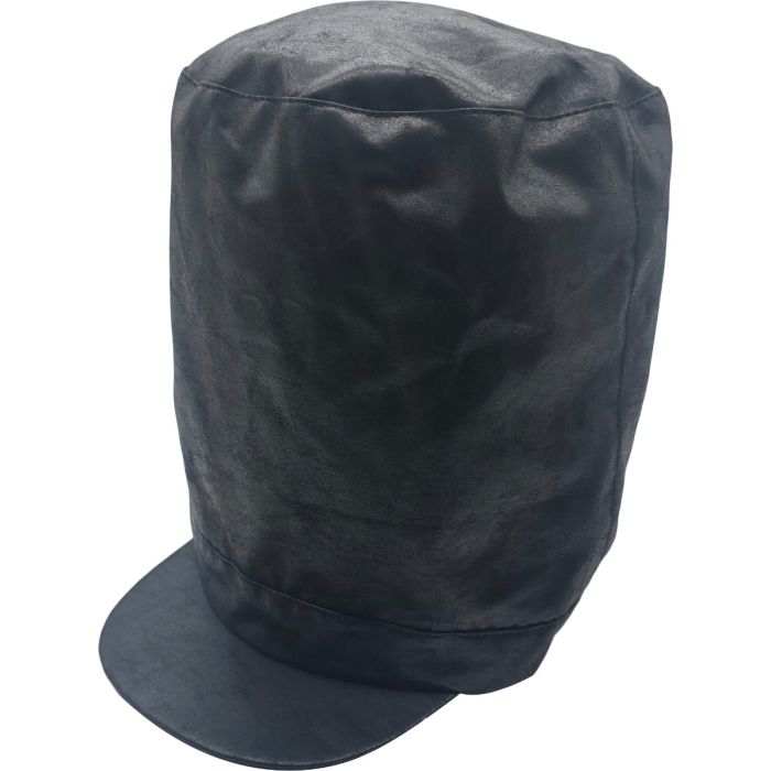 Faux Leather Peaked Long Rasta Hat
