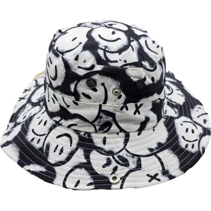 Smile Print Boonie Bucket Sun Hat