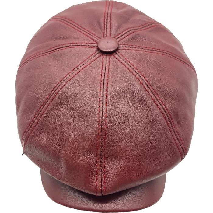 Genuine Leather Newsboy Hat