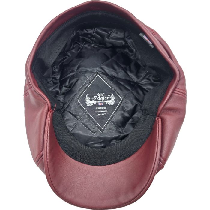 Genuine Leather Newsboy Hat