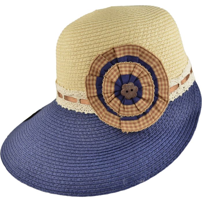 Womens Wide Brim Retro Summer Sun Hat