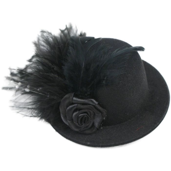 Womens Plain Feathered Fascinator Hat
