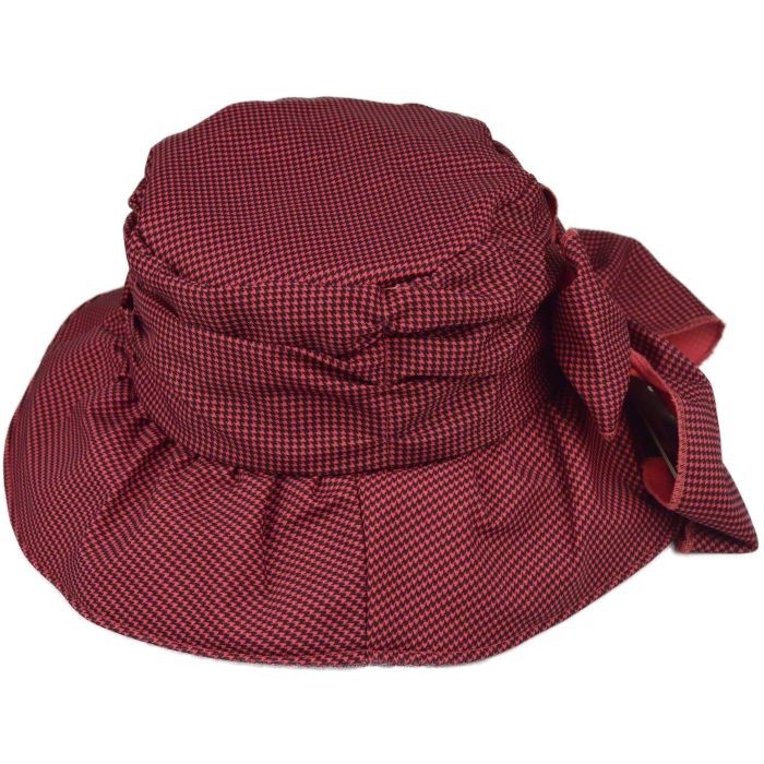 Houndstooth Checkered Womens Summer Sun Hat
