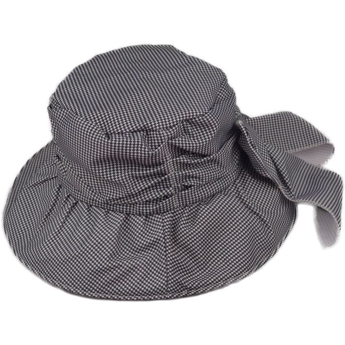 Houndstooth Checkered Womens Summer Sun Hat