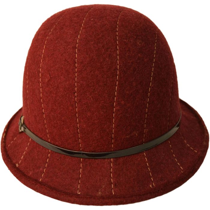 Womens Wool Felt Vintage Cloche Hat