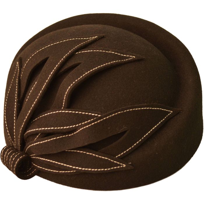 Womens Wool Felt Vintage Cloche Hat