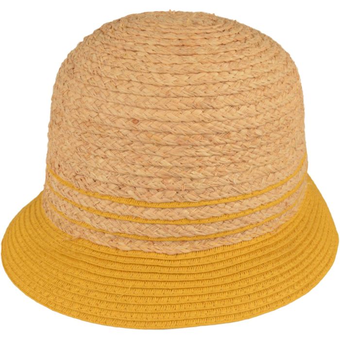 Womens Coloured Brim Summer Straw Hat
