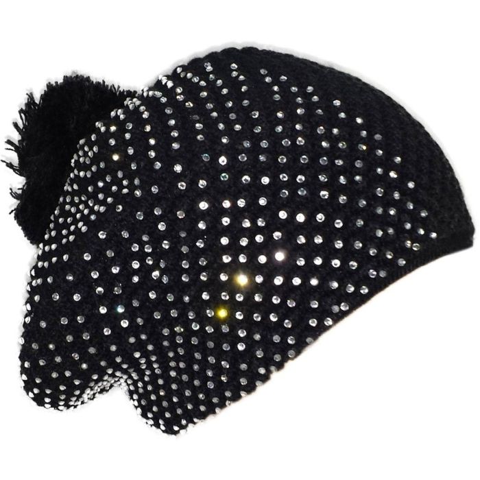 Womens Half Gem Slouch Beanie
