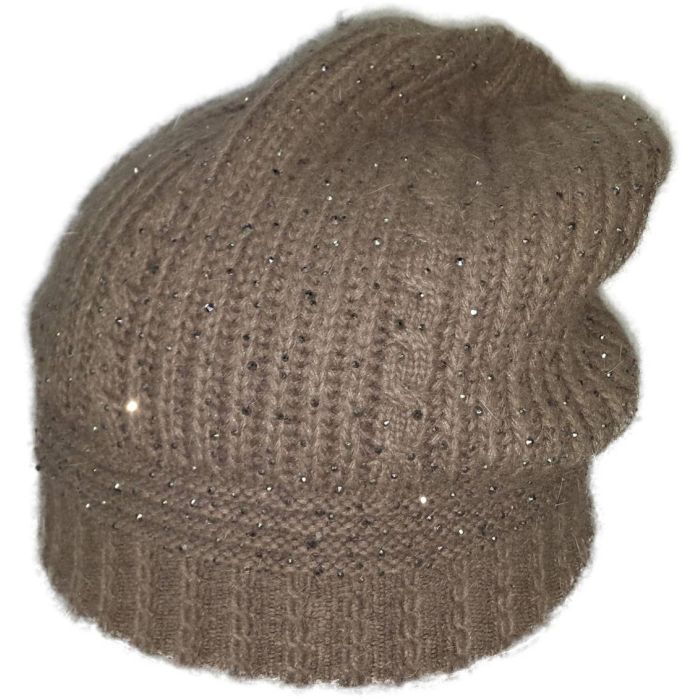 Womens Studded Slouch Beanie