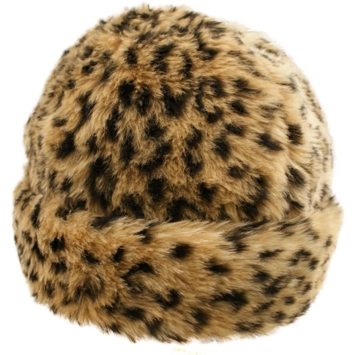 Leopard Print Faux Fur Hat