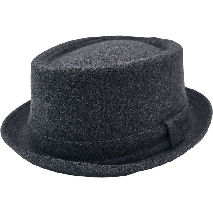 Wool Blend Round Pork Pie Hat