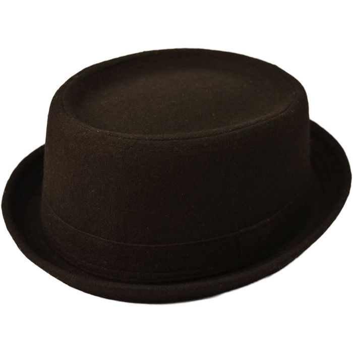 Wool Blend Round Pork Pie Hat
