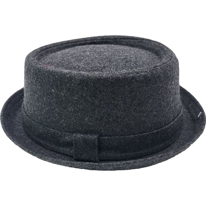 Wool Blend Round Pork Pie Hat