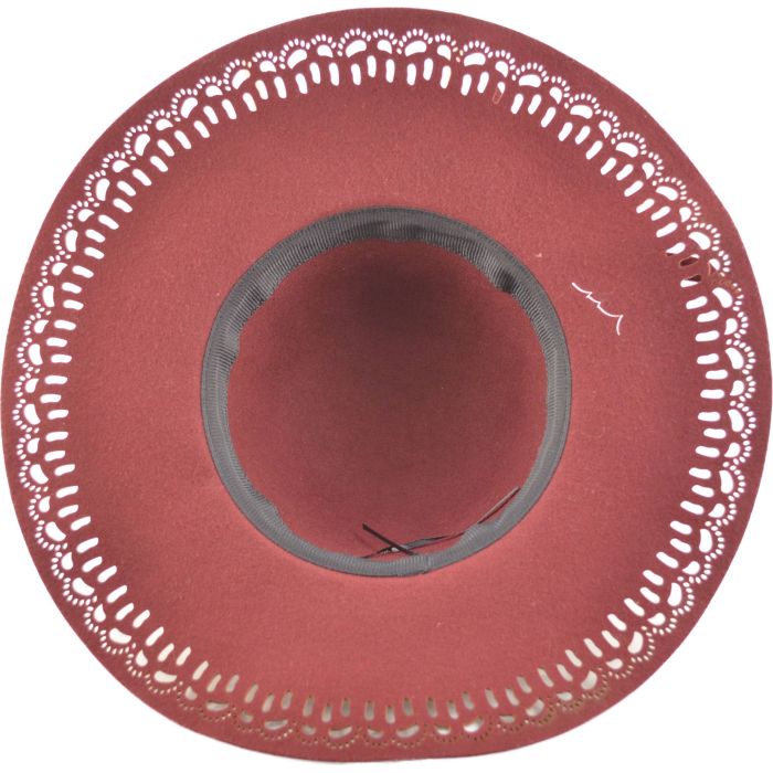 Womens Wide Brim Wool Cloche Hat