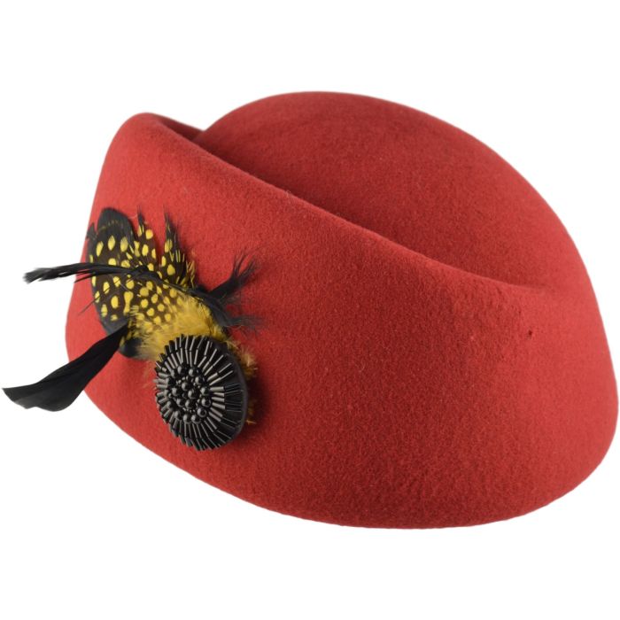 Womens Wool Felt Vintage Cloche Hat